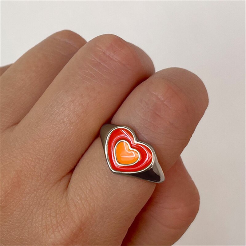 BAGUE EN EMAIL DOUBLE COUCHE VINTAGE