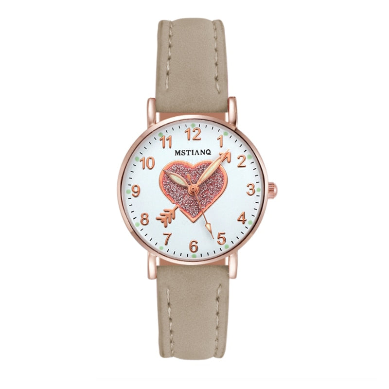 MONTRE DÉCONTRACTÉE EN CUIR POUR FEMMES