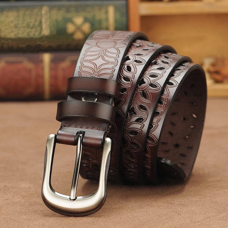 CEINTURE EN CUIR VÉRITABLE POUR FEMMES