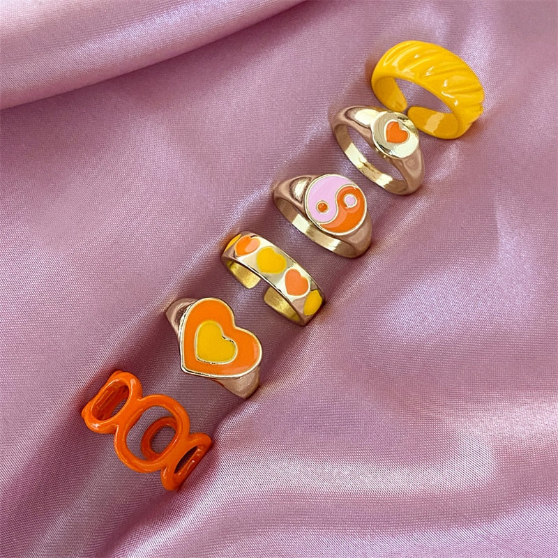 BAGUE EN EMAIL DOUBLE COUCHE VINTAGE