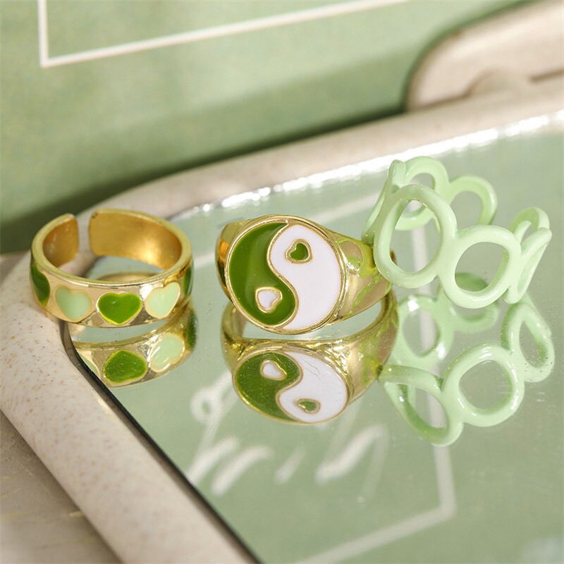 BAGUE EN EMAIL DOUBLE COUCHE VINTAGE