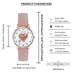 MONTRE DÉCONTRACTÉE EN CUIR POUR FEMMES