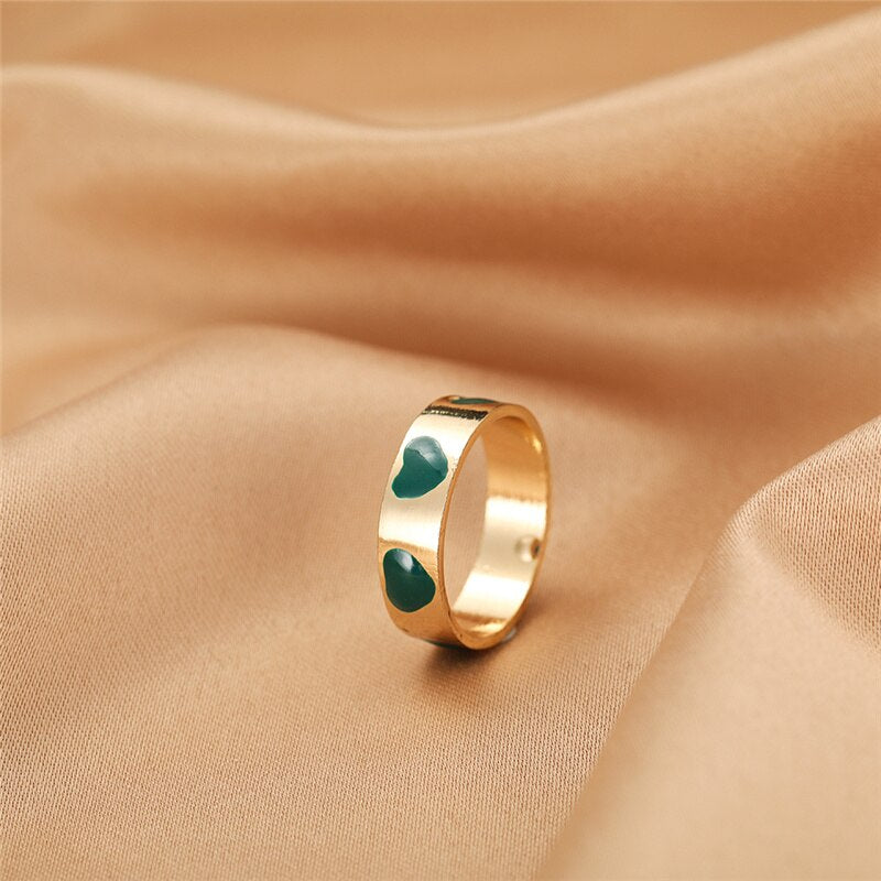 BAGUE EN EMAIL DOUBLE COUCHE VINTAGE