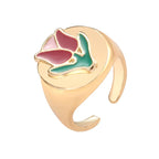 BAGUE EN EMAIL DOUBLE COUCHE VINTAGE