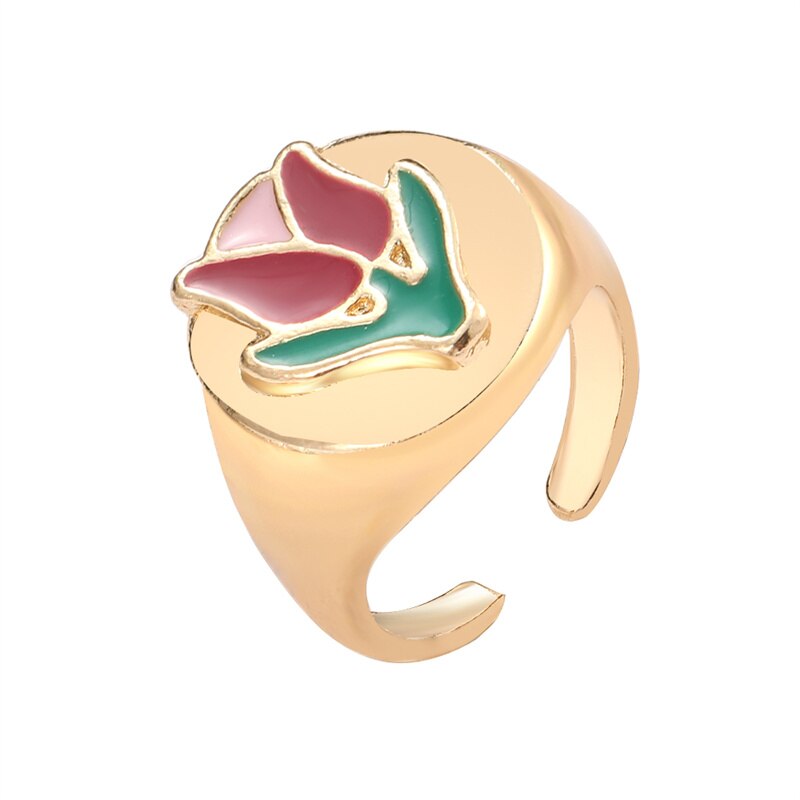 BAGUE EN EMAIL DOUBLE COUCHE VINTAGE
