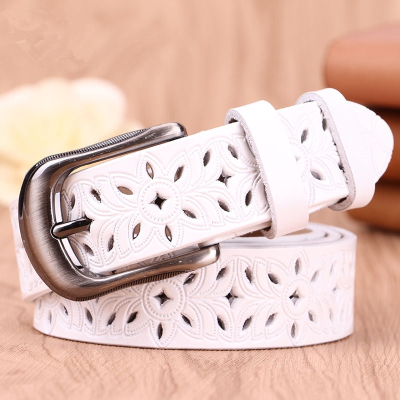 CEINTURE EN CUIR VÉRITABLE POUR FEMMES