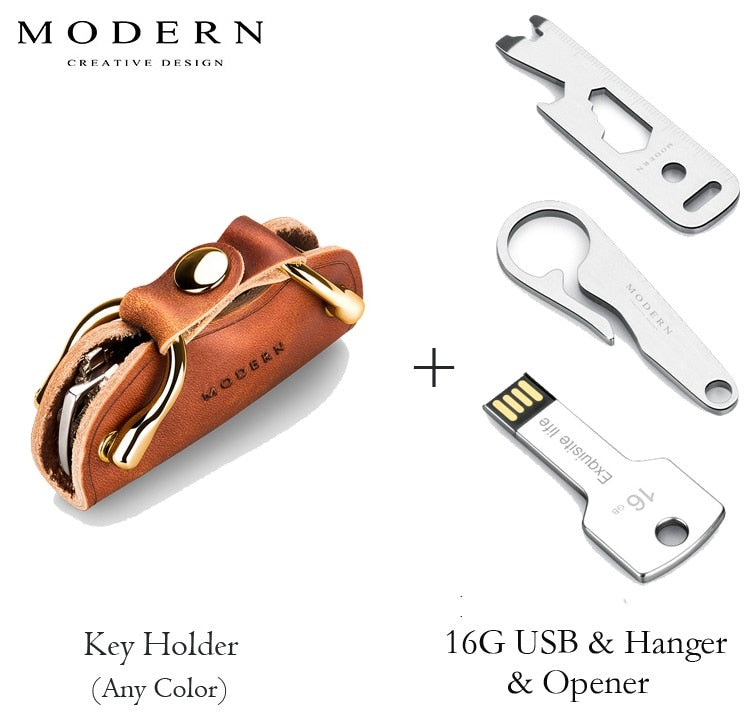 SMART LEATHER KEY RING
