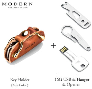 SMART LEATHER KEY RING