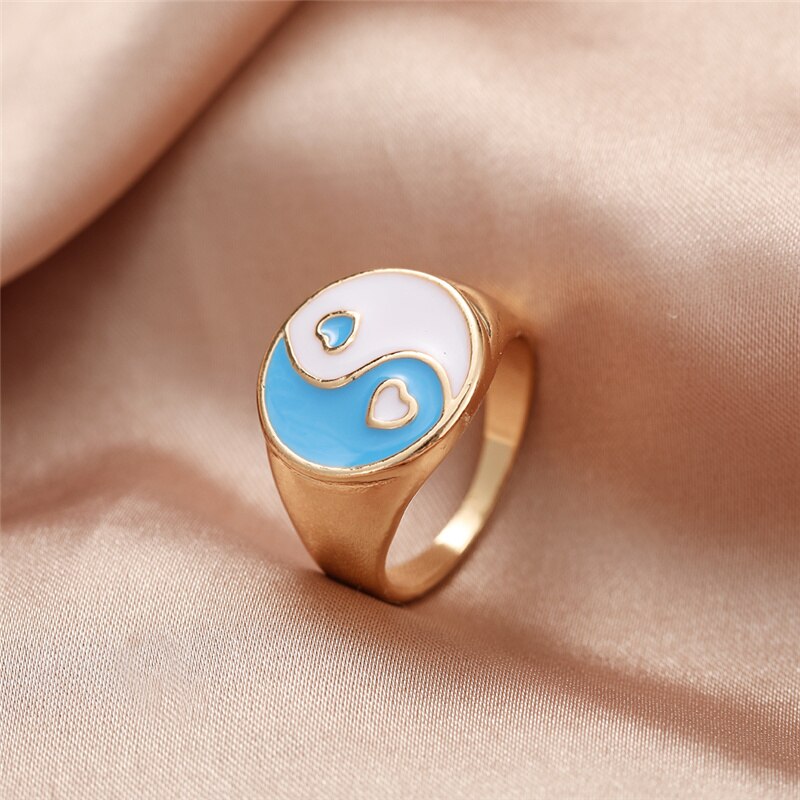 BAGUE EN EMAIL DOUBLE COUCHE VINTAGE