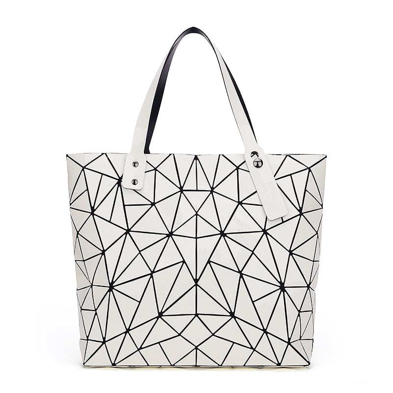 SAC À MAIN À CARREAUX GEOMETRIQUE PLIÉ