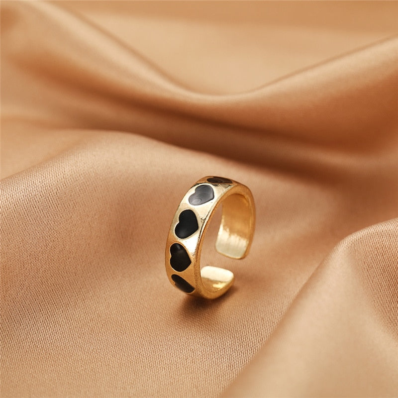 BAGUE EN EMAIL DOUBLE COUCHE VINTAGE