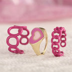 BAGUE EN EMAIL DOUBLE COUCHE VINTAGE