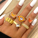 BAGUE EN EMAIL DOUBLE COUCHE VINTAGE