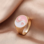 BAGUE EN EMAIL DOUBLE COUCHE VINTAGE