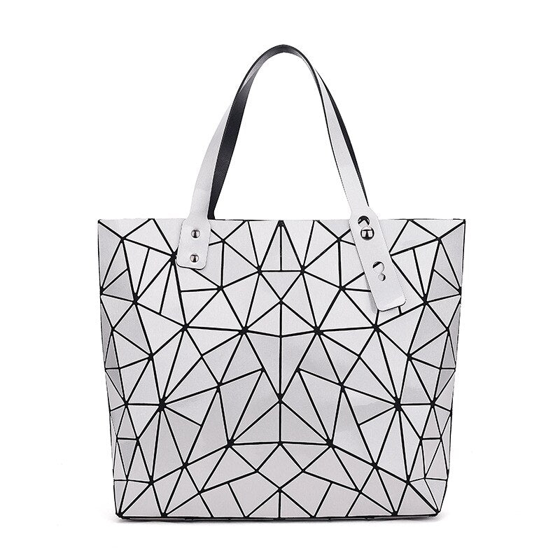 SAC À MAIN À CARREAUX GEOMETRIQUE PLIÉ