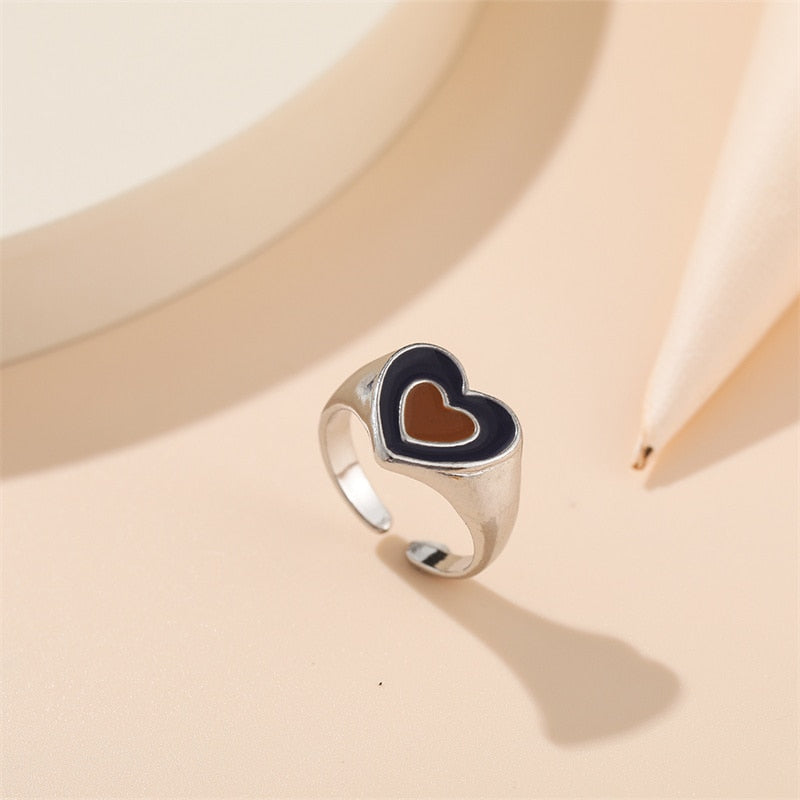 BAGUE EN EMAIL DOUBLE COUCHE VINTAGE