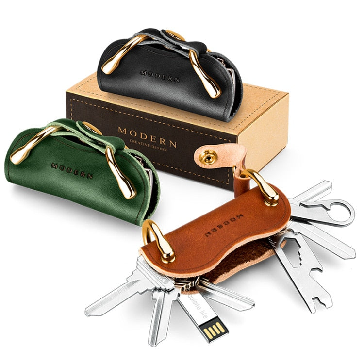 SMART LEATHER KEY RING