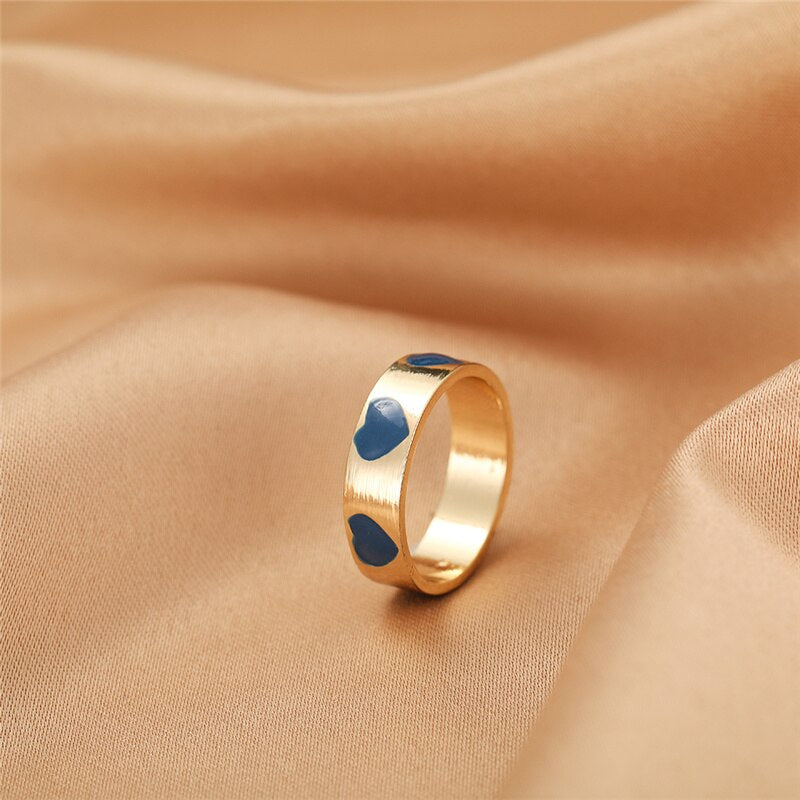 BAGUE EN EMAIL DOUBLE COUCHE VINTAGE