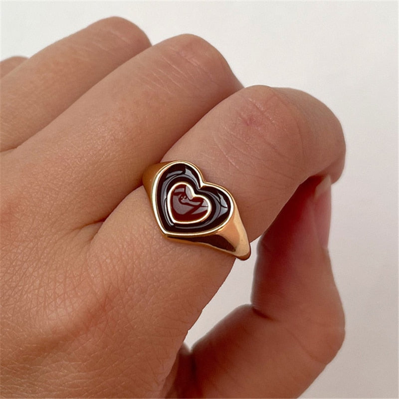 BAGUE EN EMAIL DOUBLE COUCHE VINTAGE