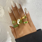 BAGUE EN EMAIL DOUBLE COUCHE VINTAGE