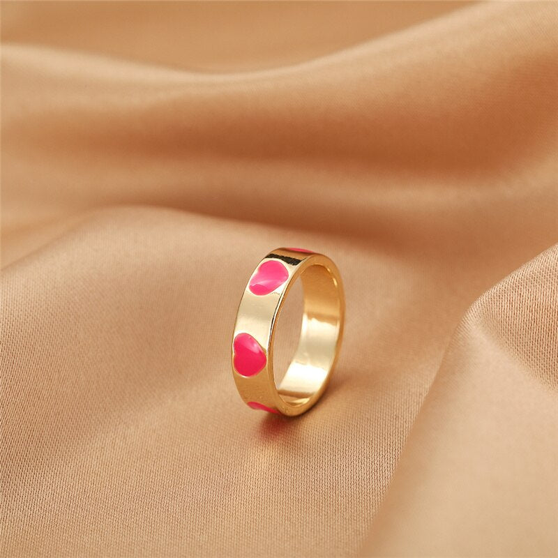 BAGUE EN EMAIL DOUBLE COUCHE VINTAGE