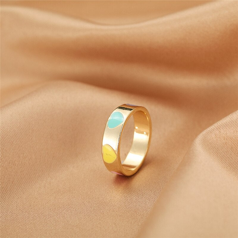 BAGUE EN EMAIL DOUBLE COUCHE VINTAGE