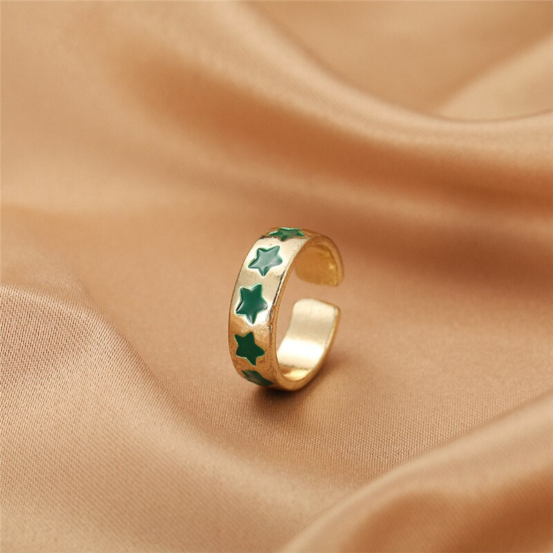 BAGUE EN EMAIL DOUBLE COUCHE VINTAGE