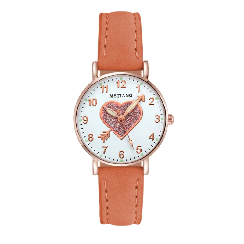MONTRE DÉCONTRACTÉE EN CUIR POUR FEMMES