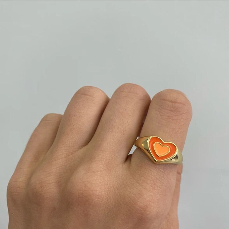 BAGUE EN EMAIL DOUBLE COUCHE VINTAGE