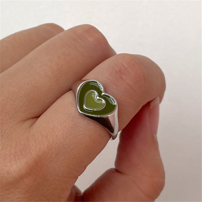 BAGUE EN EMAIL DOUBLE COUCHE VINTAGE