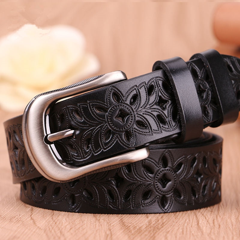 CEINTURE EN CUIR VÉRITABLE POUR FEMMES