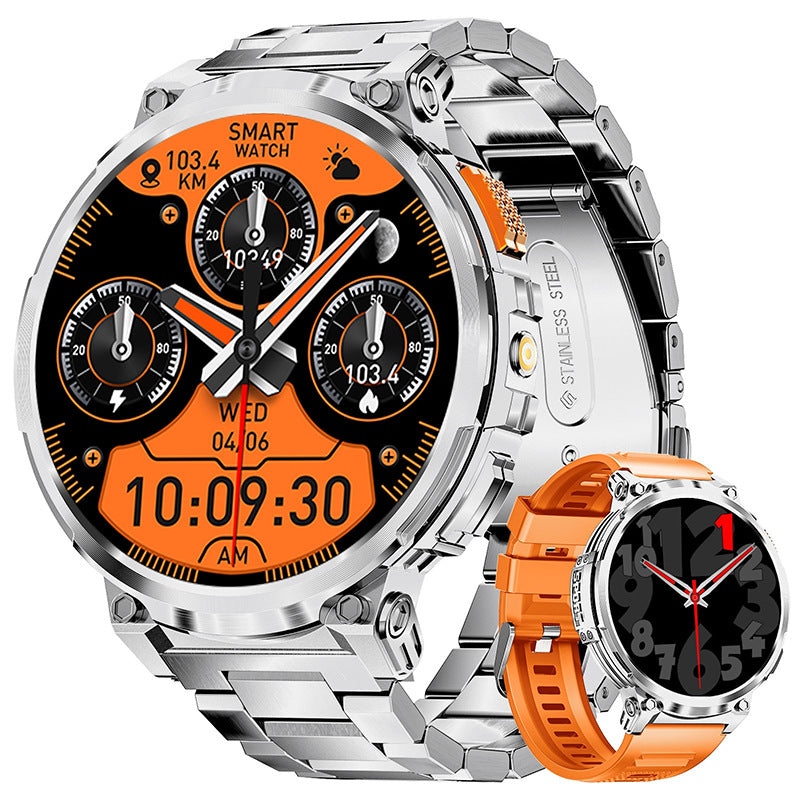 Montre connectée K66 avec lampe torche et appels Bluetooth