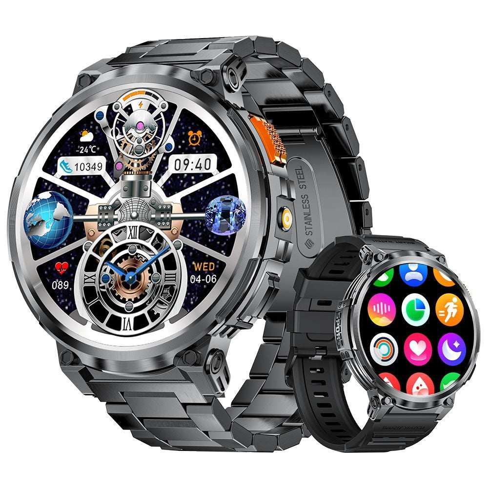 Montre connectée K66 avec lampe torche et appels Bluetooth