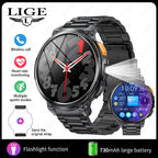 Montre connectée K66 avec lampe torche et appels Bluetooth