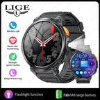 Montre connectée K66 avec lampe torche et appels Bluetooth