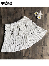 Charger l&#39;image dans la galerie, MINI-JUPE EN COTON TRICOTÉ À LA MAIN
