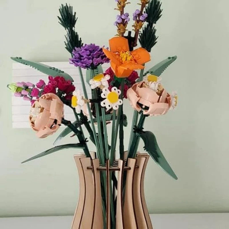 VASE PUZZLE EN BOIS POUR FLEURS 🥀