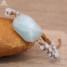 Charger l&#39;image dans la galerie, BRACELET À BRELOQUES EN PIERRE DE LUNE TISSÉES
