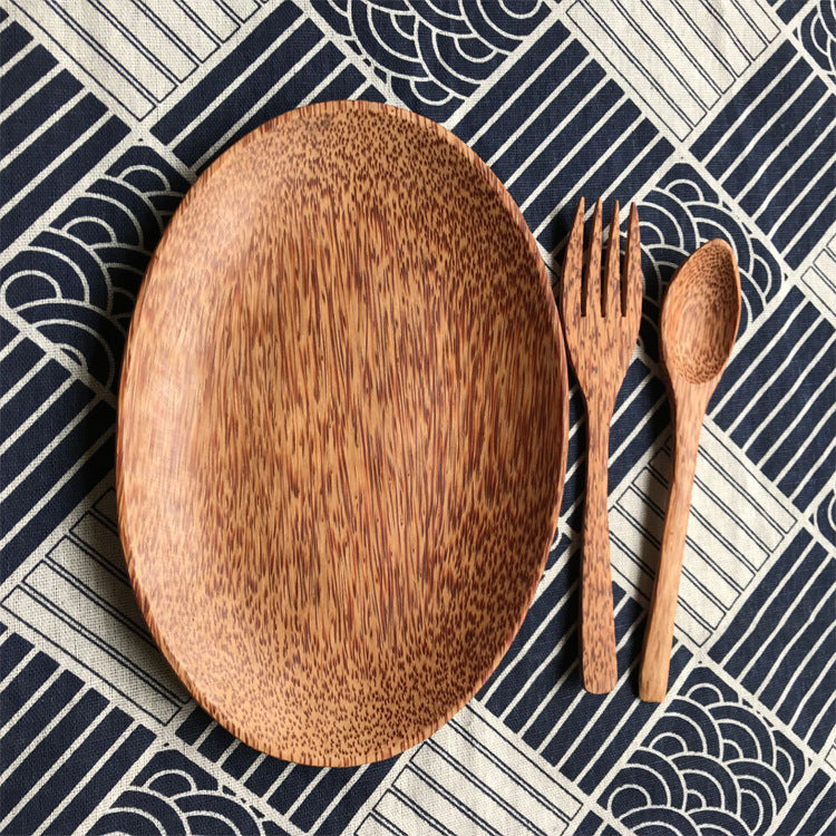 SOLID WOOD OVAL DISH