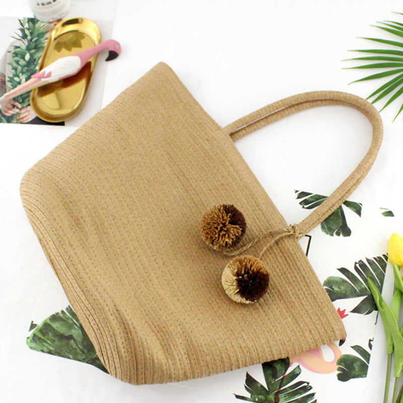 HANDMADE RETRO STRAW BAG