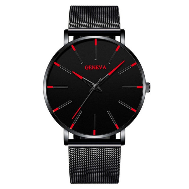 MONTRE MINIMALISTE EN MAILLE D'ACIER INOXYDABLE - BOSSOUASHOP