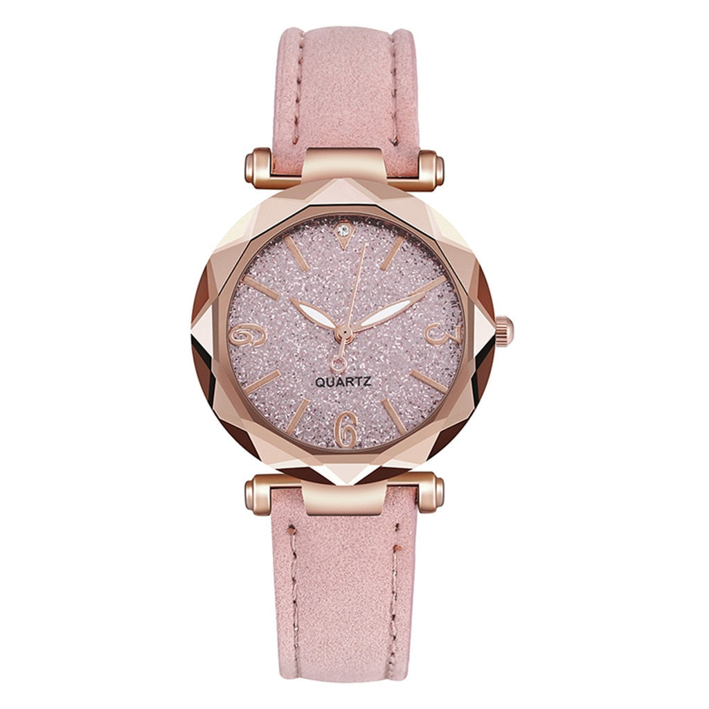 MONTRE-BRACELET EN CUIR ET CRISTAL POUR FEMMES - BOSSOUASHOP