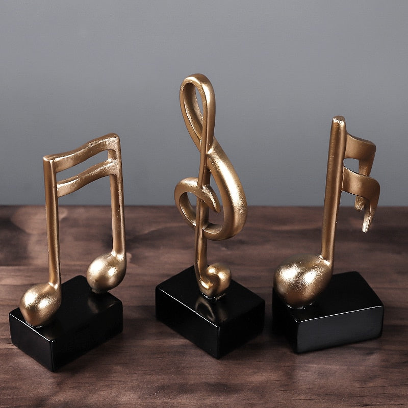 SCULPTURE D'ART EN RÉSINE, NOTE DE MUSIQUE