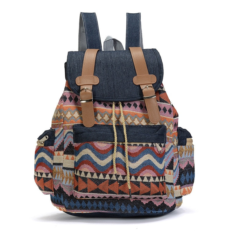 SACS A DOS VINTAGE EN TOILE - BOSSOUASHOP