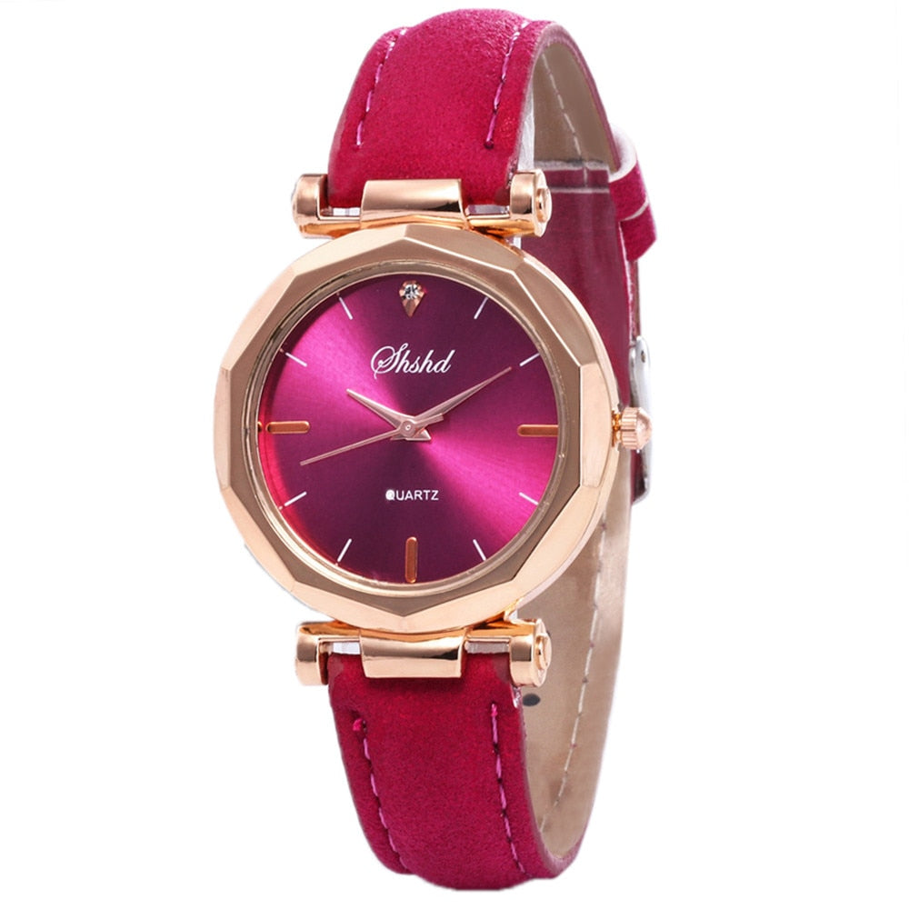 MONTRE-BRACELET EN CUIR ET CRISTAL POUR FEMMES - BOSSOUASHOP