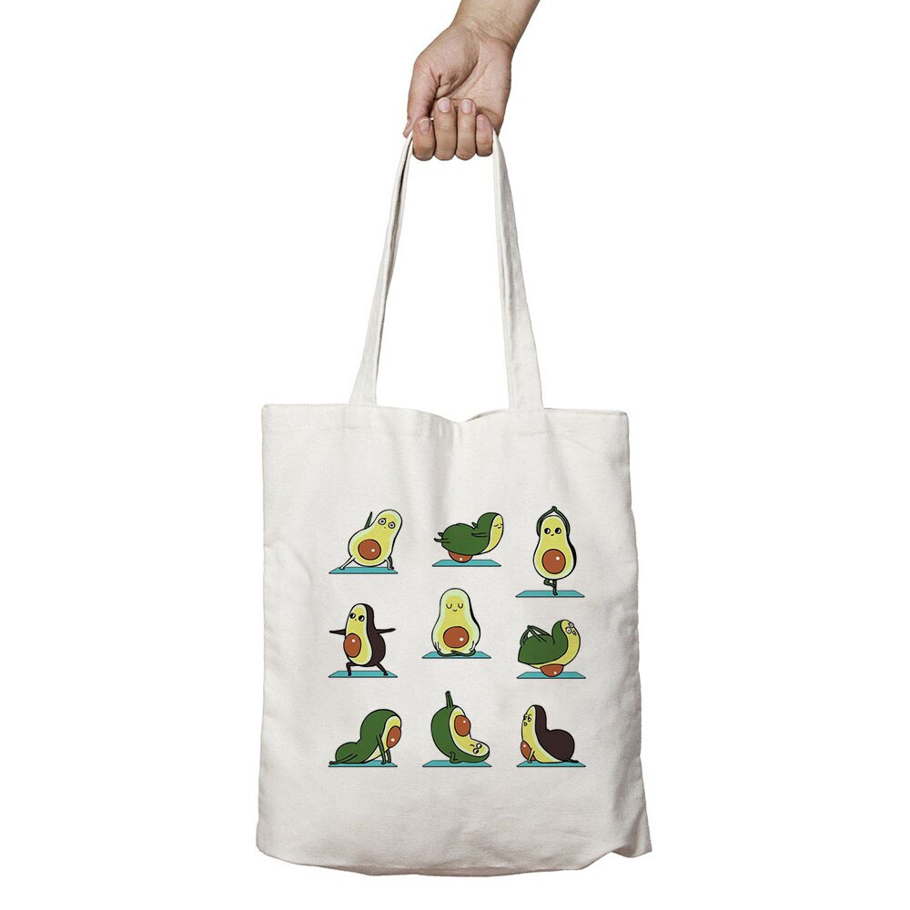 AVOCADO PRINTED CANVAS HANDBAG 