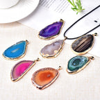 PENDENTIFS EN AGATE DE CRISTAL NATUREL - BOSSOUASHOP