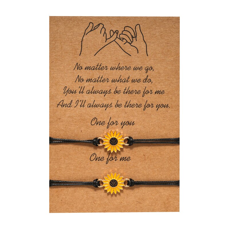 BRACELETS D'AMITIÉS TOURNESOL -VINTAGE - BOSSOUASHOP