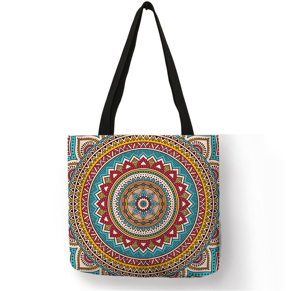 MANDALA FLOWER TOTE BAGS