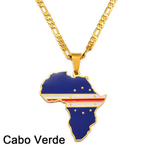 PENDENTIF A MOTIF DE CARTE D'AFRIQUE - BOSSOUASHOP